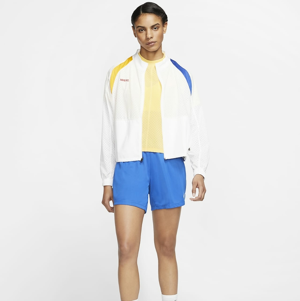 Nike White, Blue, and Yellow Women's Jacket
